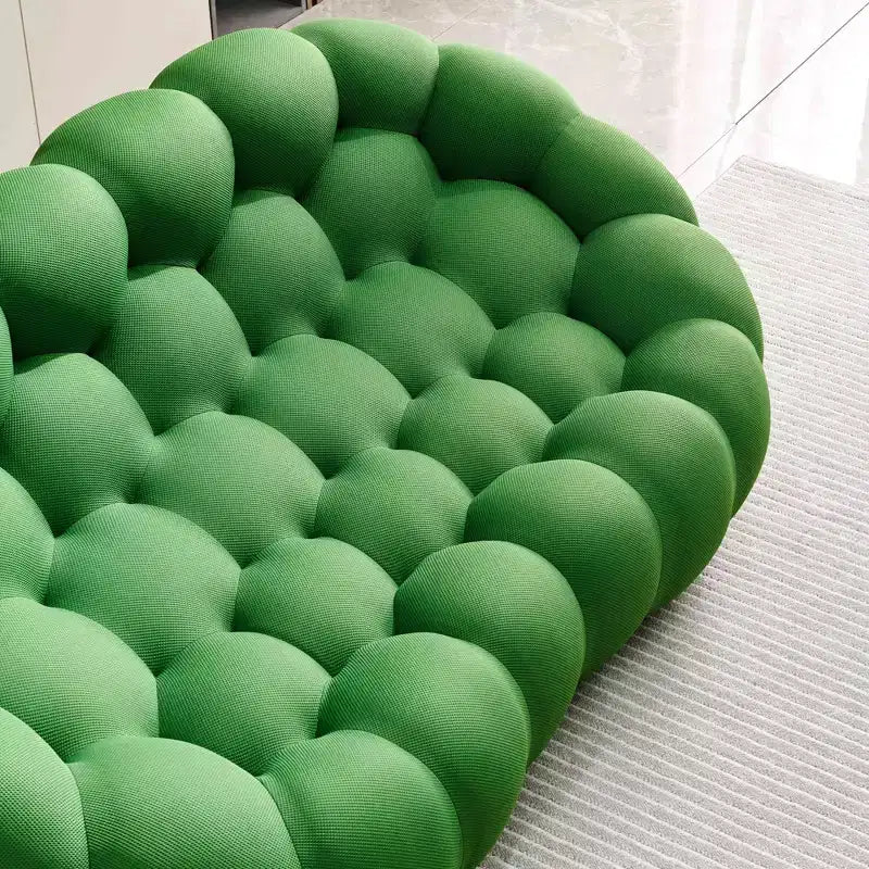 75-Inch Modern Floor Loveseat Sofa with 3D Mesh Fabric, Green