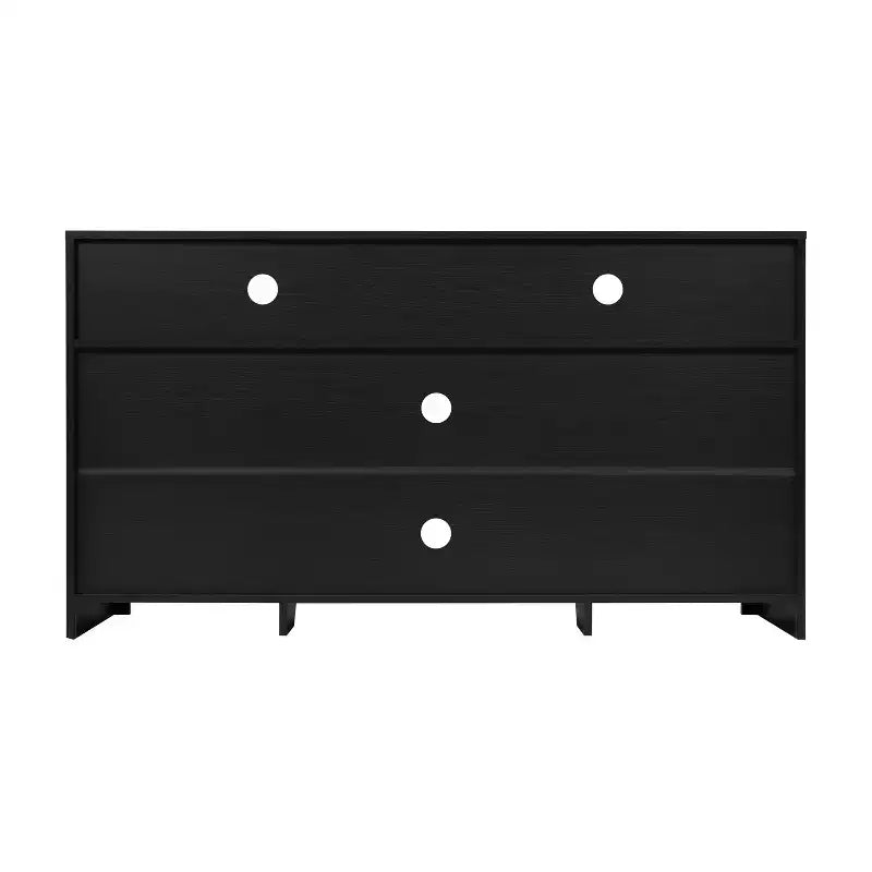 58" Mid-Century Modern Four Door Buffet TV Stand with Shelving, Fits TVs up to 65"