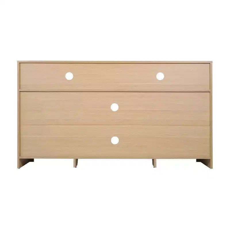 58" Mid-Century Modern Four Door Buffet TV Stand with Shelving, Fits TVs up to 65"