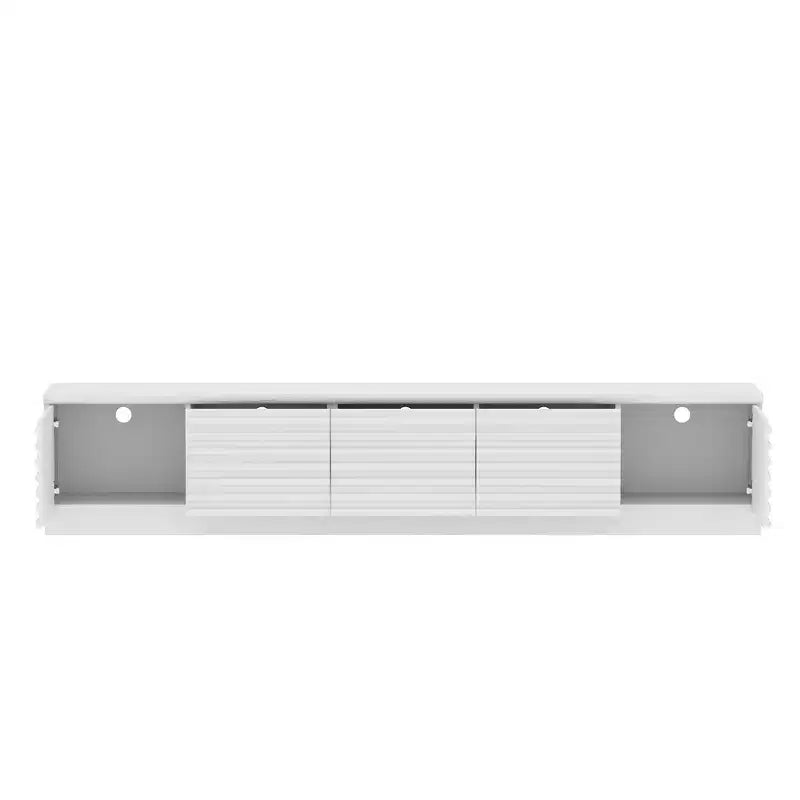 Minimalist Design White TV Stand & Media Console – Sleek Lines, Multi-Compartment & Sturdy Build