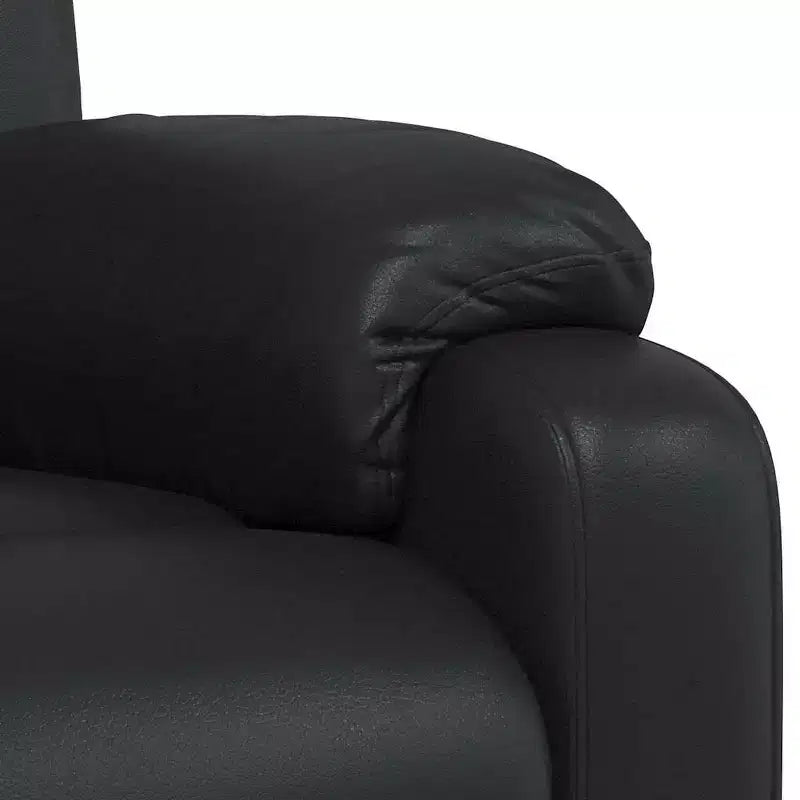 Massage Recliner Chair - Adjustable with 6-Point Vibration Massage, Black Faux Leather