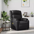 Massage Recliner Chair - Adjustable with 6-Point Vibration Massage, Black Faux Leather