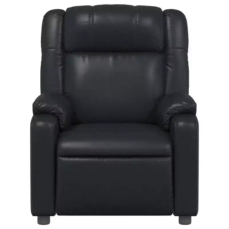 Massage Recliner Chair - Adjustable with 6-Point Vibration Massage, Black Faux Leather