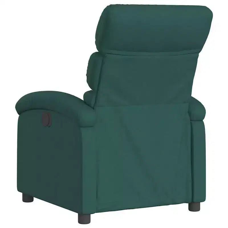 Electric Recliner Chair for Elderly - Adjustable Fabric Armchair, Dark Green