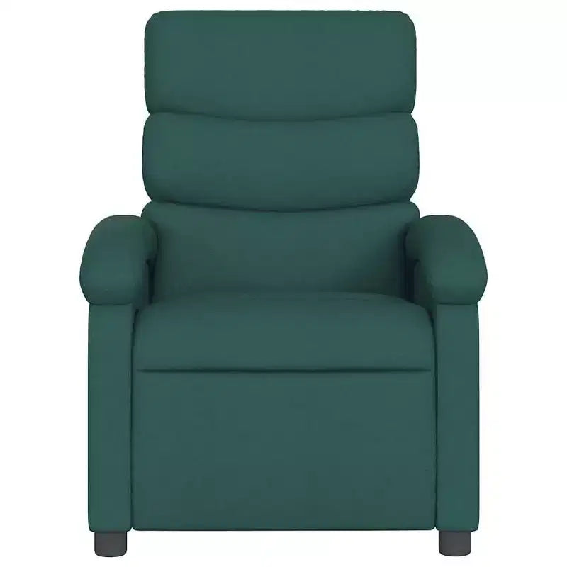 Electric Recliner Chair for Elderly - Adjustable Fabric Armchair, Dark Green