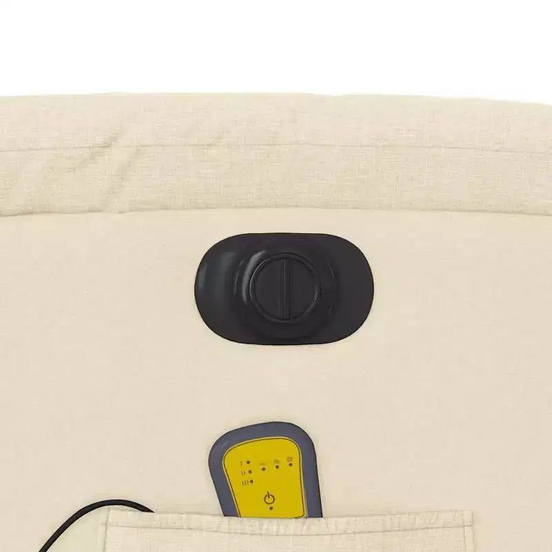 Cream Fabric Electric Massage Recliner - Auto-Adjusting Backrest & Footrest with Vibration Massage