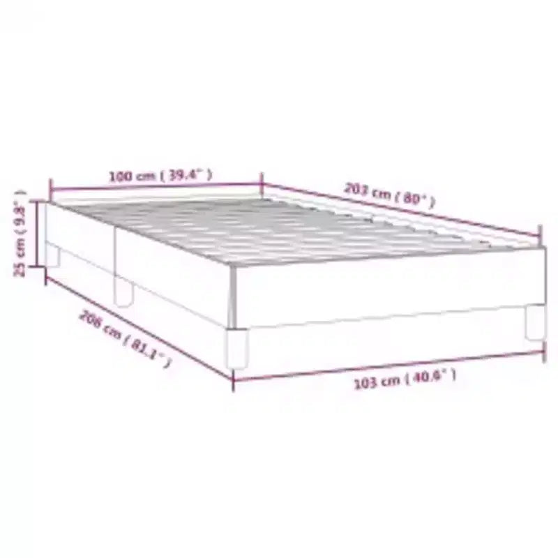 Twin XL Bed Frame, Faux Leather Upholstered Platform Bed Frame, White