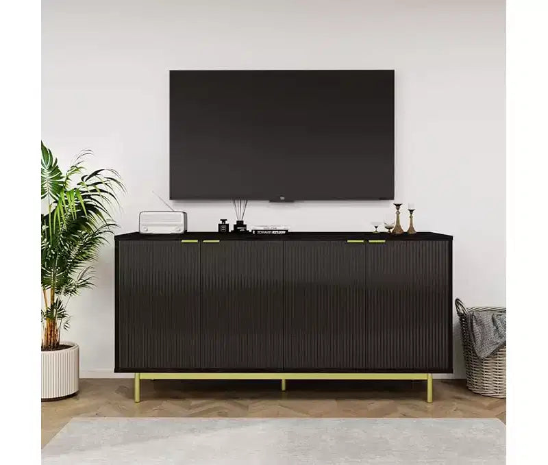 Dyonery buffet cabinet with storage cabinet, 58-inch cutlery cabinet with adjustable shelves, suitable for living rooms
