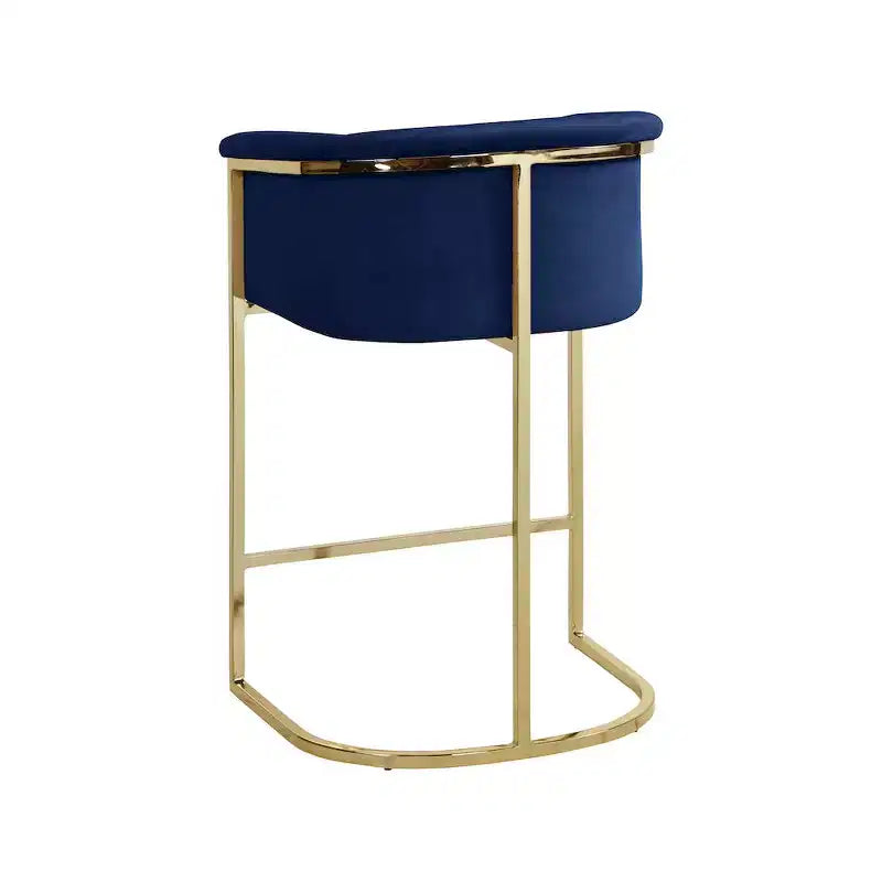 Navy Velvet Counter Height Stool