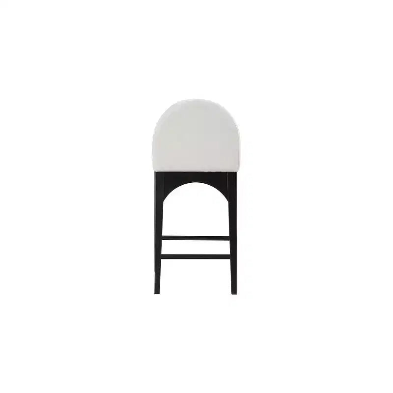 Cream Chenille Fabric Counter Stool