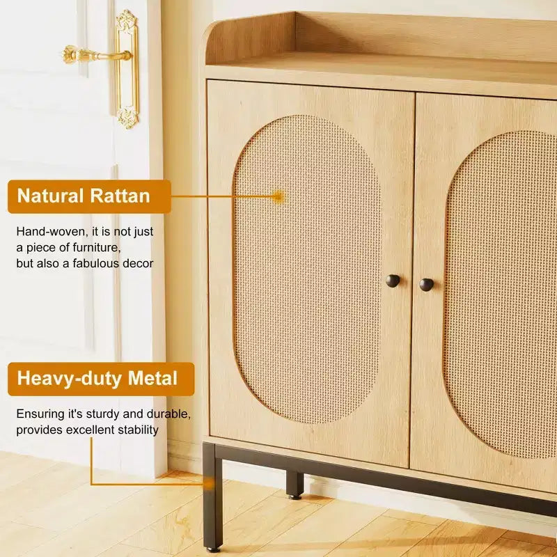 28-Pair Entryway Shoe Cabinet with Adjustable Shelf & Wall-Mount Safety