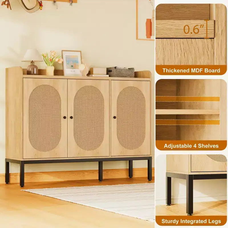 28-Pair Entryway Shoe Cabinet with Adjustable Shelf & Wall-Mount Safety