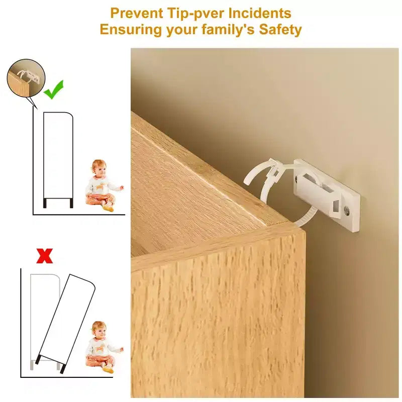 28-Pair Entryway Shoe Cabinet with Adjustable Shelf & Wall-Mount Safety