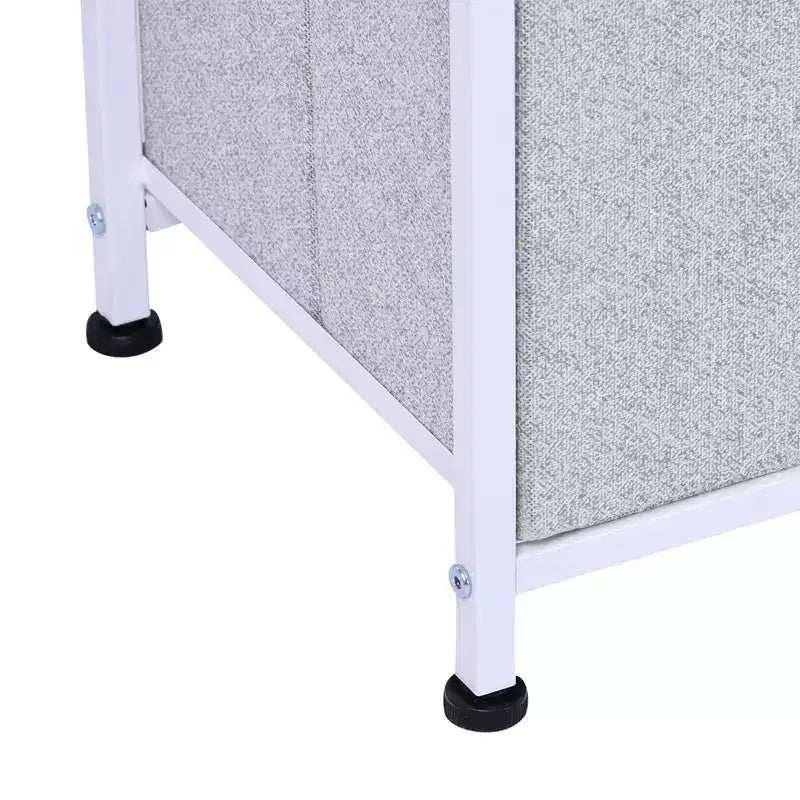 Dresser for Bedroom with 9 Drawers, Storage Chest of Drawers with Easy Pull Fabric Bins, Wood Top Steel Frame for Closet Laundry Entryway