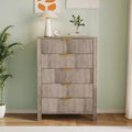 5-Drawer Dresser for Bedroom, 45 Tall Narrow Modern Chest of Drawers, Wooden Storage Cabinet or Nightstand for Small Spaces