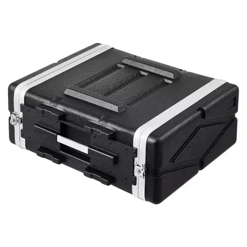 VEVOR 4U Rack Case, Standard 19 in Depth, Server Rack Cabinet with ABS Construction Handle Heavy-Duty Twist Butterfly Latches, Black