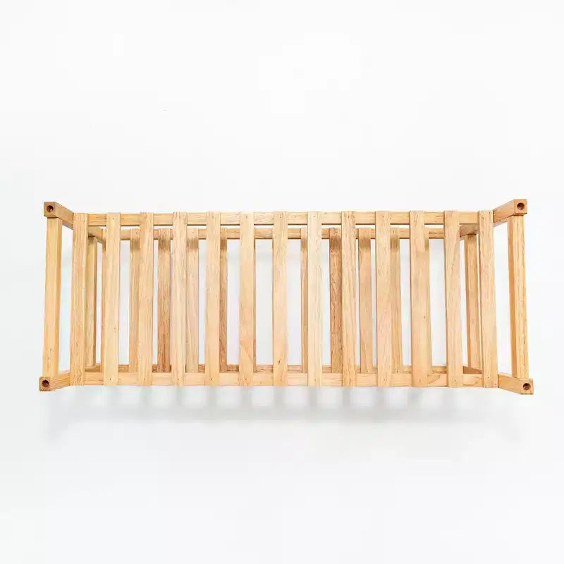 Stackable Wooden Shoe Rack Organizer for Closet & Entryway, 6 Pair Capacity, Natural