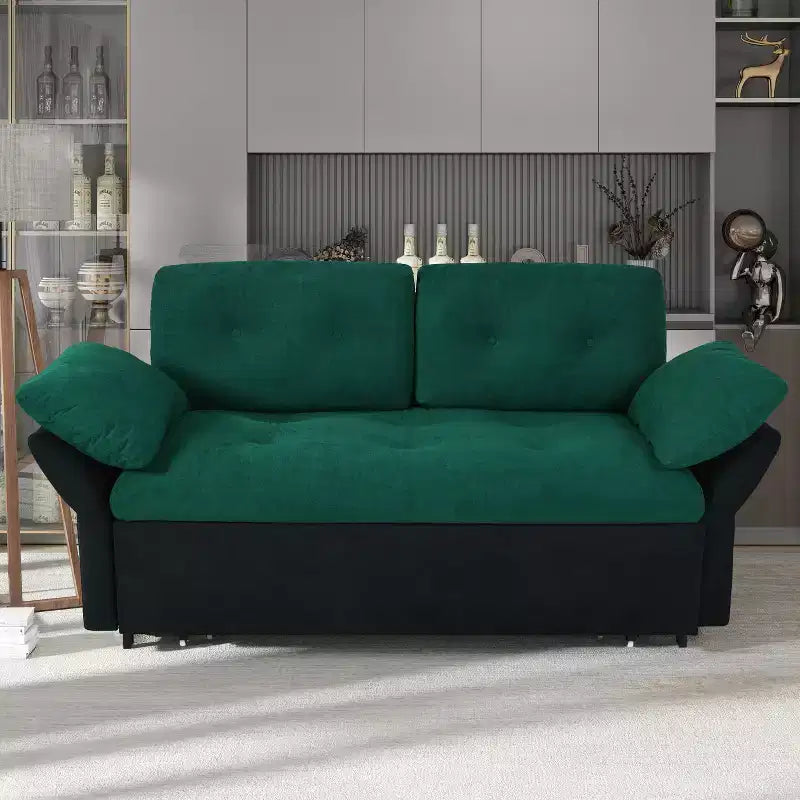 Modern Multi-Functional 74'' Chenille Convertible Queen Size Sofa Bed