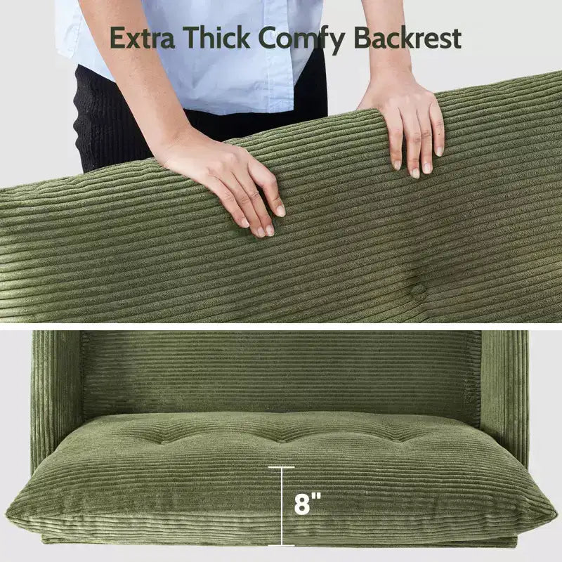 50" Small Loveseat Sofa for Living Room, Bedroom & Office – Deep Seat Couch