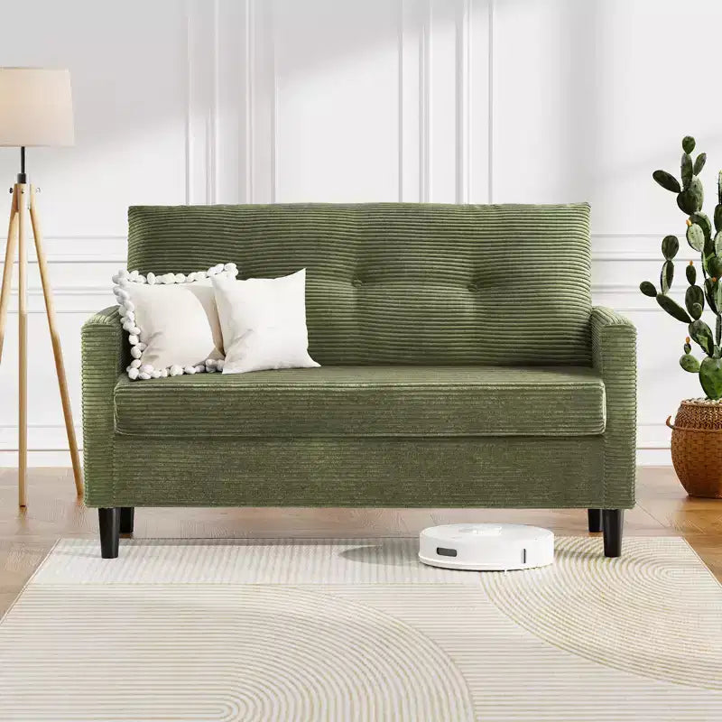 50" Small Loveseat Sofa for Living Room, Bedroom & Office – Deep Seat Couch