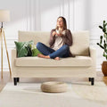 Dyonery 50 Small Loveseat Sofa Small Couch for Living Room, Bedroom, Office, Comfy Love Seat with Deep Seat Spring Cushion