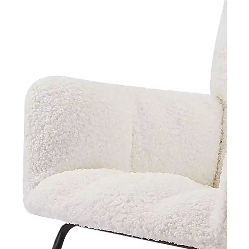 Rocking Chair Ergonomic Lounge Recliner with High Backrest and Armrests, Upholstered Single Sofa for Living Room Bedroom Nursery
