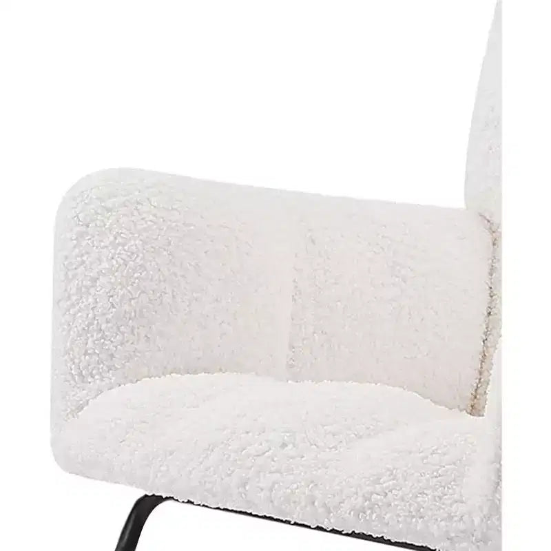 Rocking Chair Ergonomic Lounge Recliner with High Backrest and Armrests, Upholstered Single Sofa for Living Room Bedroom Nursery