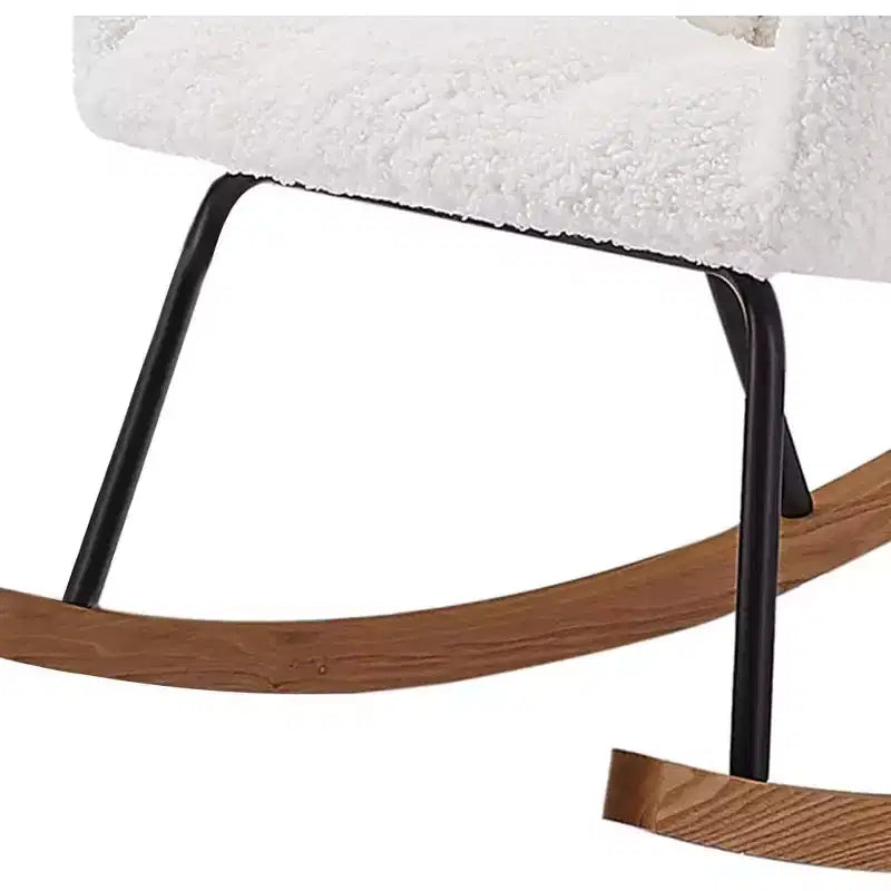 Rocking Chair Ergonomic Lounge Recliner with High Backrest and Armrests, Upholstered Single Sofa for Living Room Bedroom Nursery