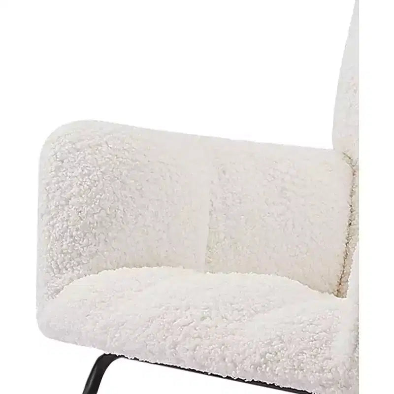 Rocking Chair Ergonomic Lounge Recliner with High Backrest and Armrests, Upholstered Single Sofa for Living Room Bedroom Nursery