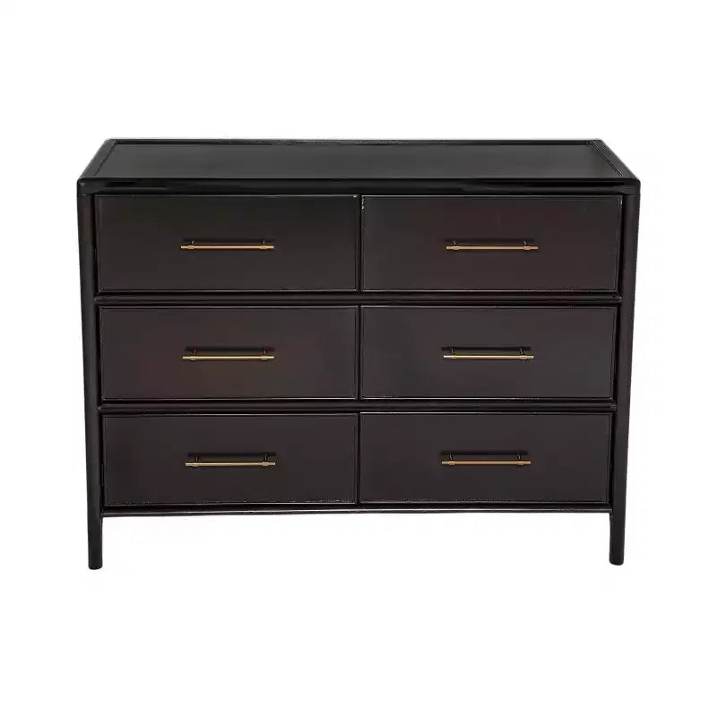 48'' Vintage Acacia Wood Storage Cabinet with 6 Drawers