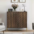 MAYEERTY Sideboard Storage Cabinet Mid-century Modern Style Storage Cabinets for Living Room Kitchen Brown