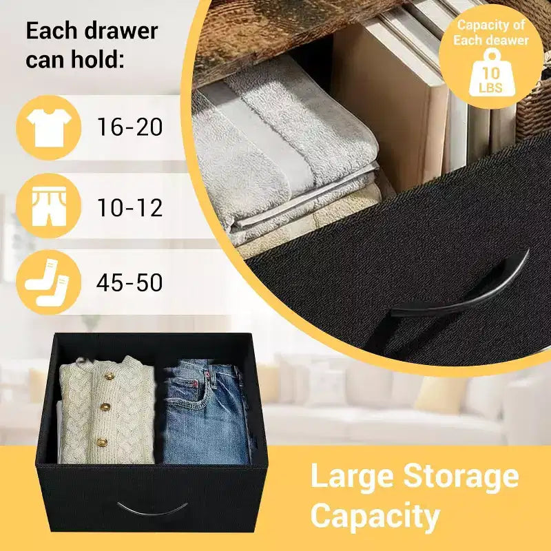 Small 5-Drawer Dresser with Removable Fabric Baskets