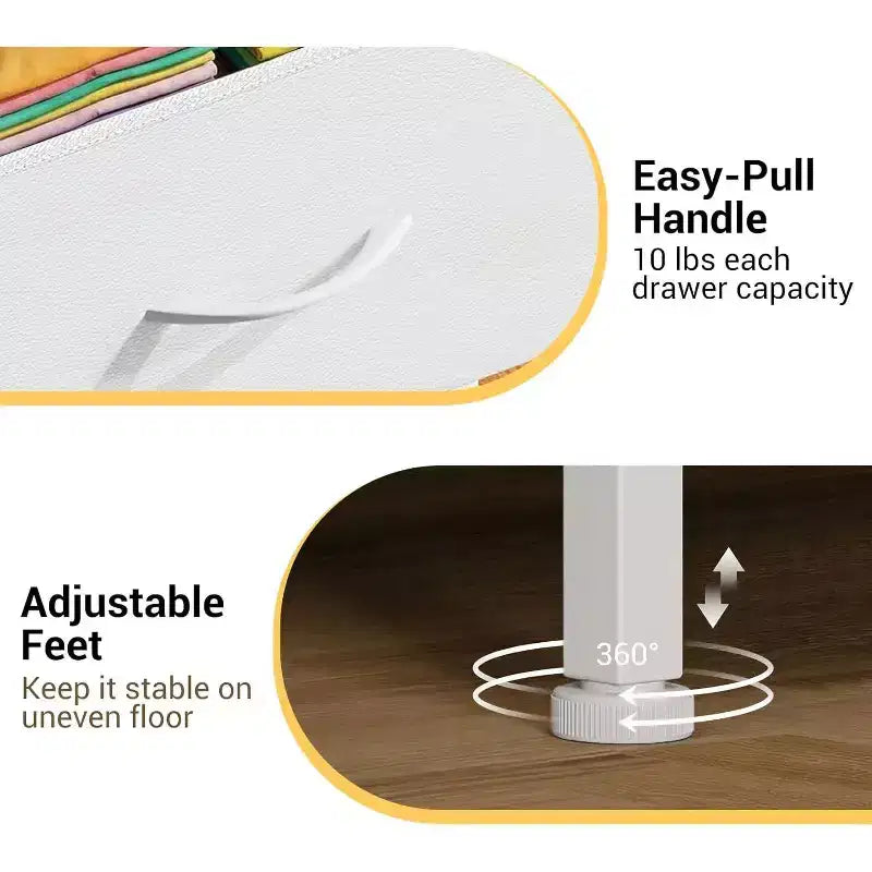 Small 5-Drawer Dresser with Removable Fabric Baskets