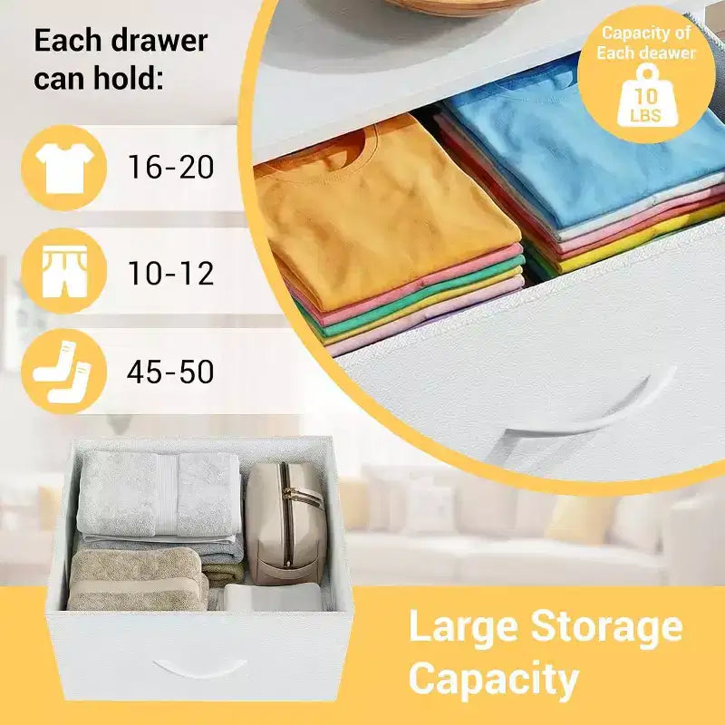 Small 5-Drawer Dresser with Removable Fabric Baskets
