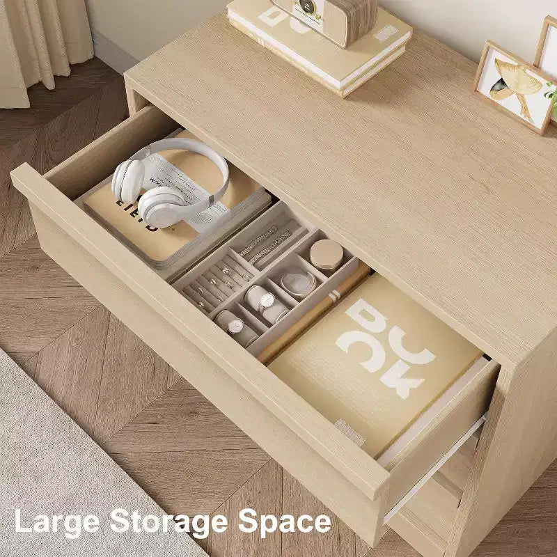 4-Drawer Dresser for Bedroom, Nightstand with Large Storage for Living Room, Nursery & Entryway