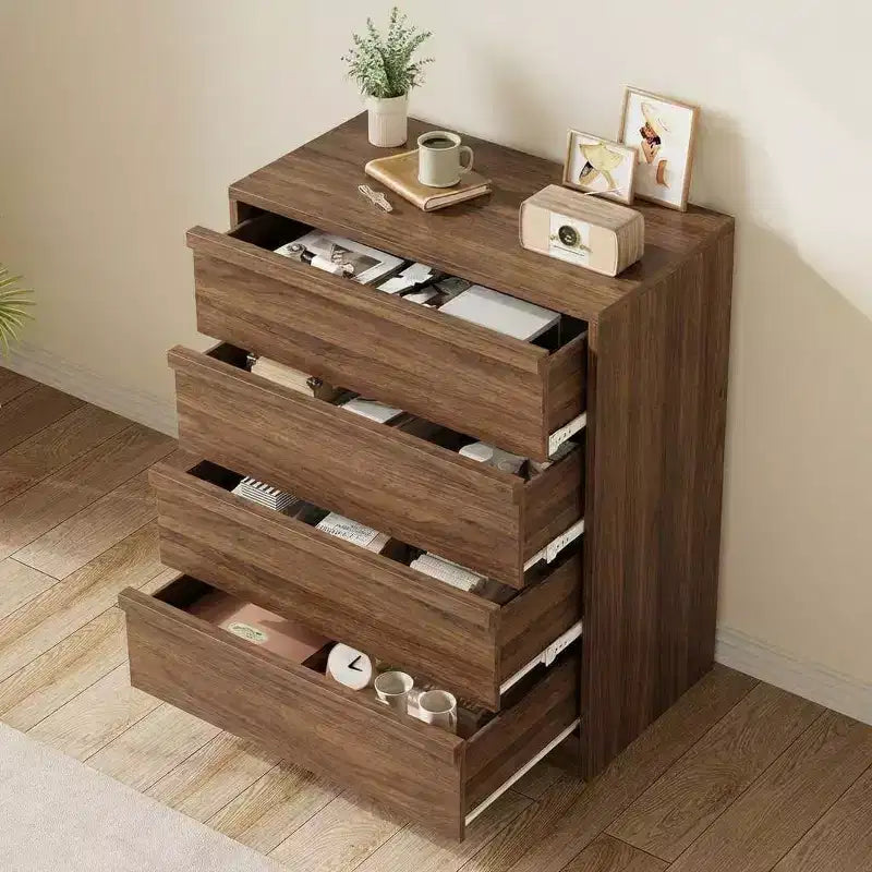 4-Drawer Dresser for Bedroom, Nightstand with Large Storage for Living Room, Nursery & Entryway