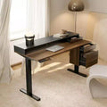 Standing Desk with Drawers and File Cabinet, 47 Inch Electric Height Adjustable Desk with Storage, Ergonomic Stand Up Table with Monitor Stand