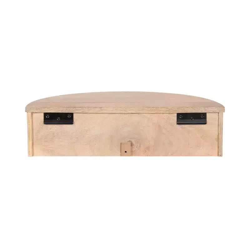 Ribbed Floating Side Table, 20x11x6, Natural