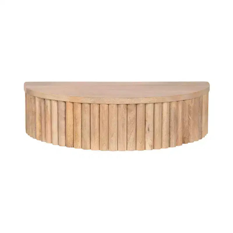 Ribbed Floating Side Table, 20x11x6, Natural
