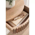 Ribbed Floating Side Table, 20x11x6, Natural