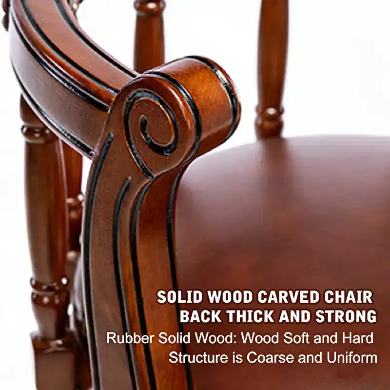 26'' Swivel Leather Bar Stool with Back