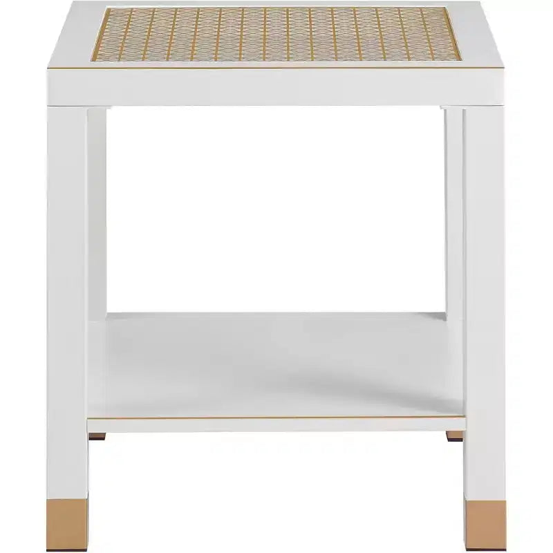 2-Tier Glass End Table with Metal Frame – Versatile Living Room & Bedroom Side Table