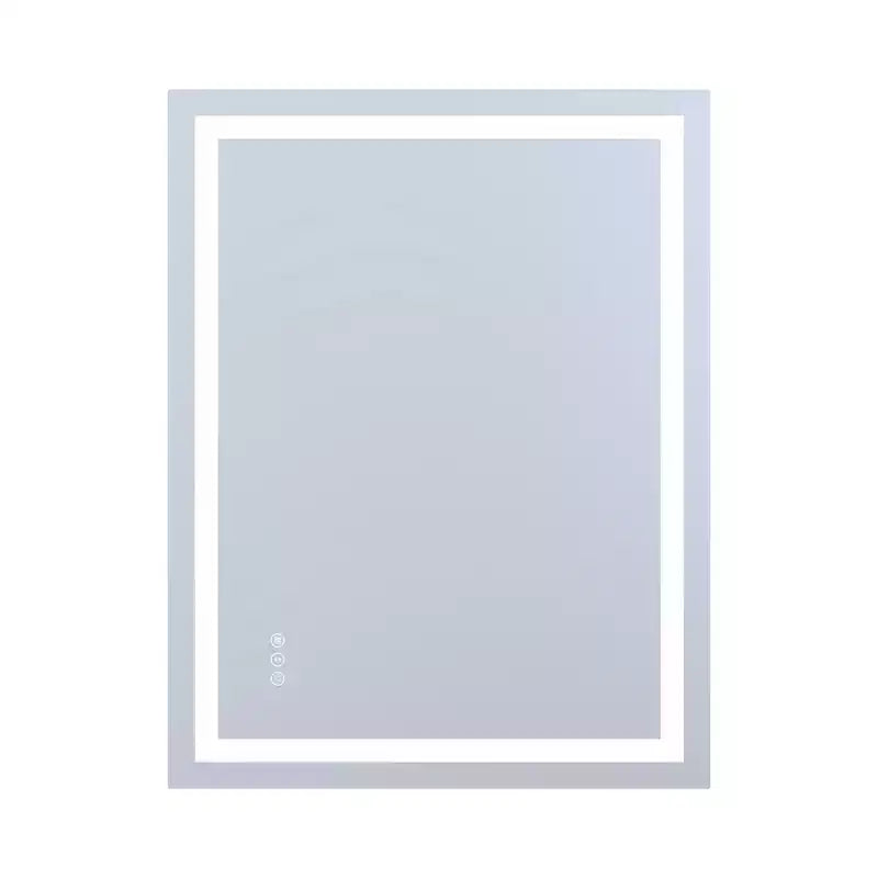 28x36 Wall Tempered Glass Bathroom Mirror with Anti-Fog LED Vanity Light, 3 Color Modes