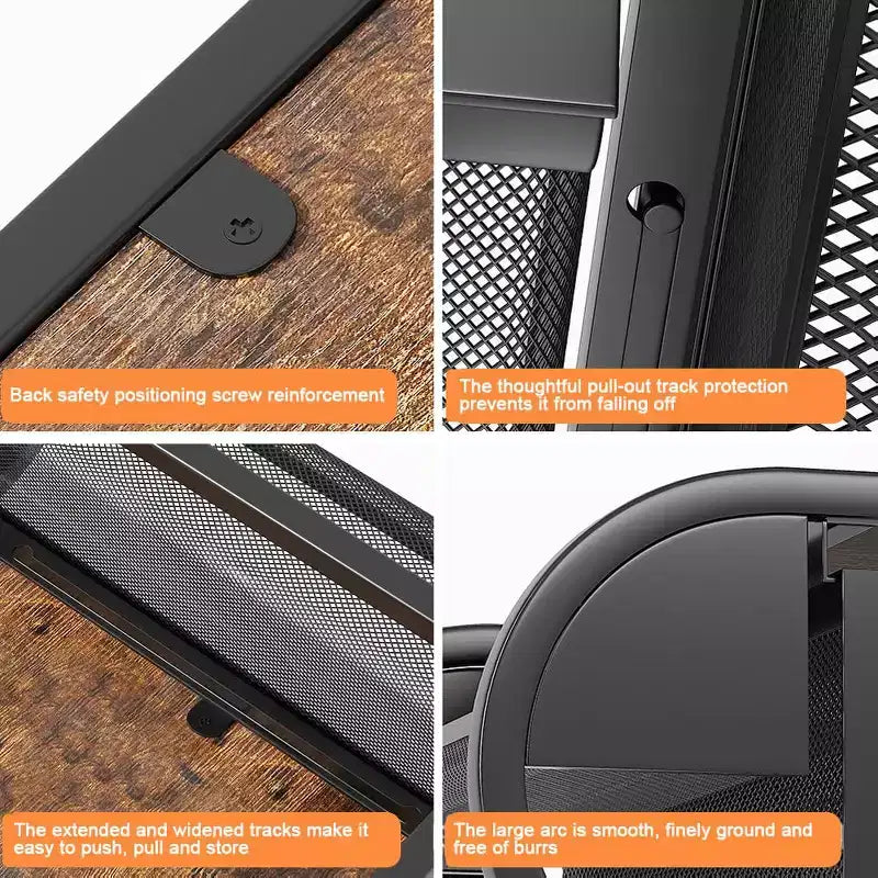 Coffee Pod Drawer Holder, 70-83 Capacity, Adjustable Dividers, Metal & Wood