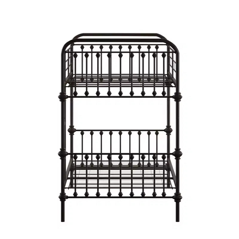 Metal Bunk Bed - Black