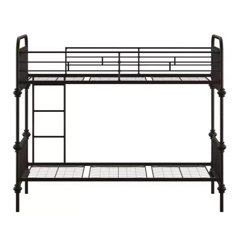 Metal Bunk Bed - Black