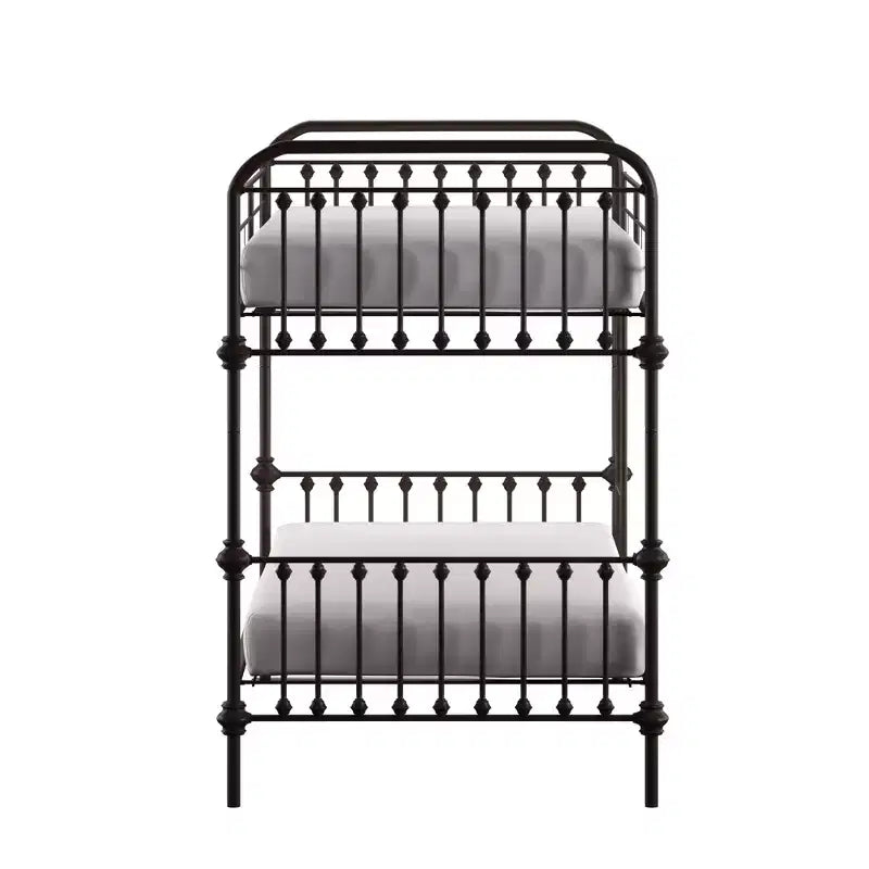 Metal Bunk Bed - Black