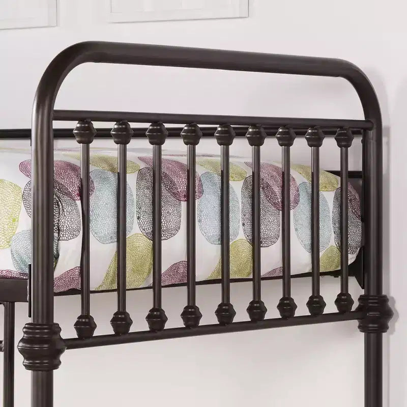 Metal Bunk Bed - Black