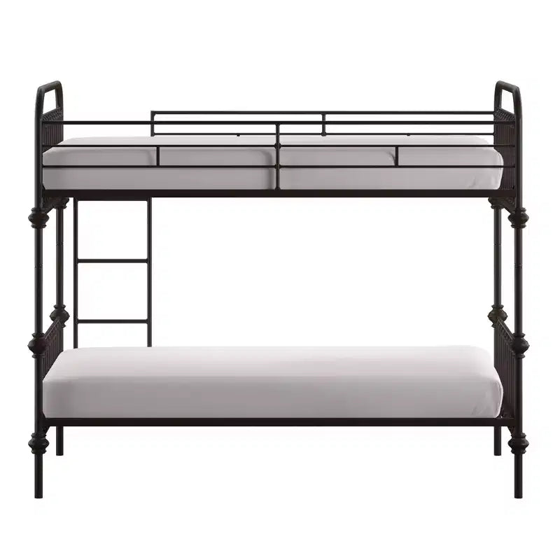 Metal Bunk Bed - Black