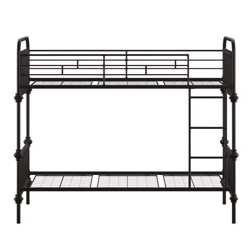 Metal Bunk Bed - Black